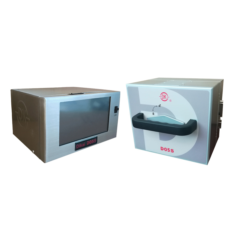 เครื่องพิมพ์ถ่ายโอนความร้อน DIKAI D05S ขนาด 53 มม. พร้อมแหล่งจ่ายไฟ AC100-240V, แหล่งจ่ายอากาศ 6 บาร์ และพื้นที่การพิมพ์ 53x70 มม. เครื่องเข้ารหัสอัจฉริยะ
