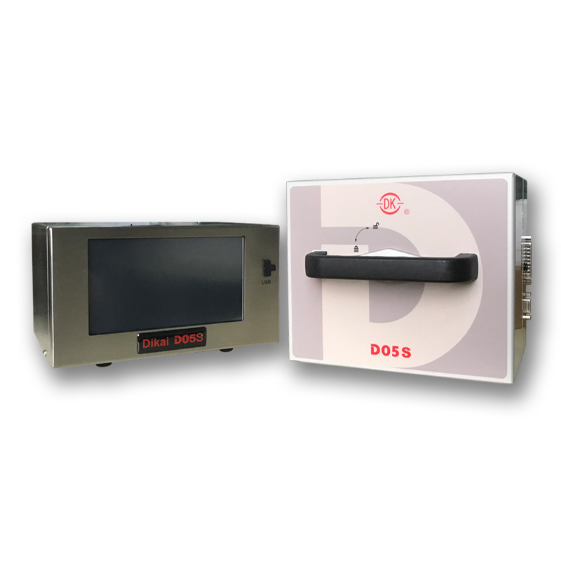 เครื่องพิมพ์ถ่ายโอนความร้อนอัตโนมัติ DIKAI D05S พร้อมพื้นที่พิมพ์สูงสุด 53 มม. * 150 มม. และแรงดันลม 6 บาร์ / 90 psi